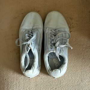 Light blue all one color vans low tops